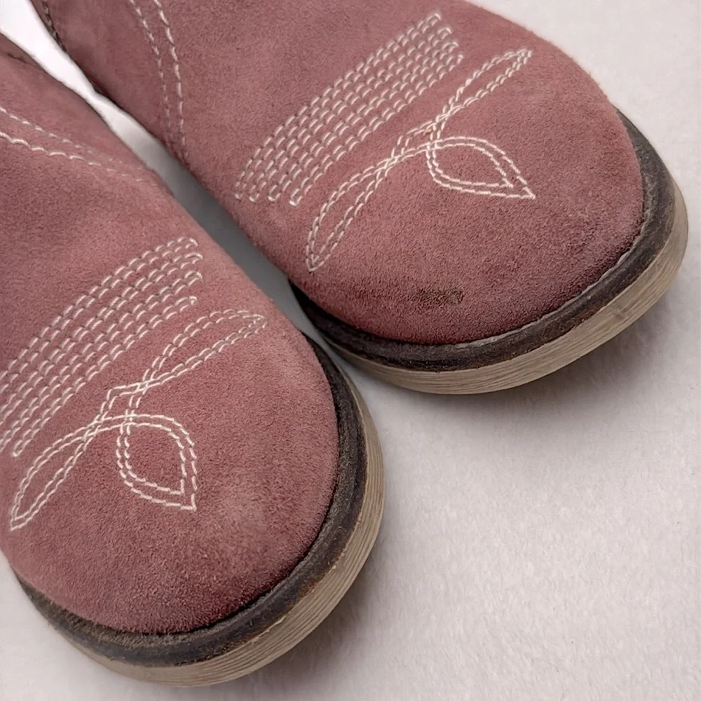 Sundance | Etta Cowboy Western Side Zip Suede Short Boots Pink (EU 36/US 6.5) - Picture 5 of 16